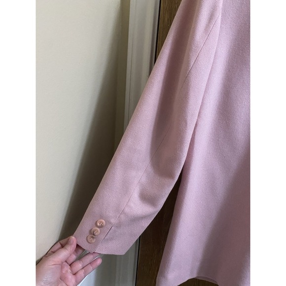 Vintage Pendleton Wool Light Pink Collared Blazer Jacket Women's Size 8 80s 90s - Picture 7 of 16